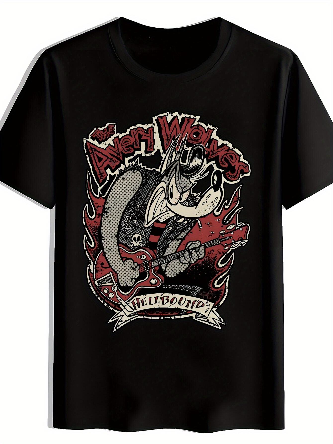 Vintage Rock Band Graphic T-shirt - Retro Heavy Metal Tee with Album Art S