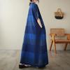Women's Short Sleeve Maxi Dress V Neck Elastic Waist Vintage Bohemian Kaftan Dress