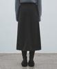 Nigaennikol Slit H Long Skirt_Charcoal