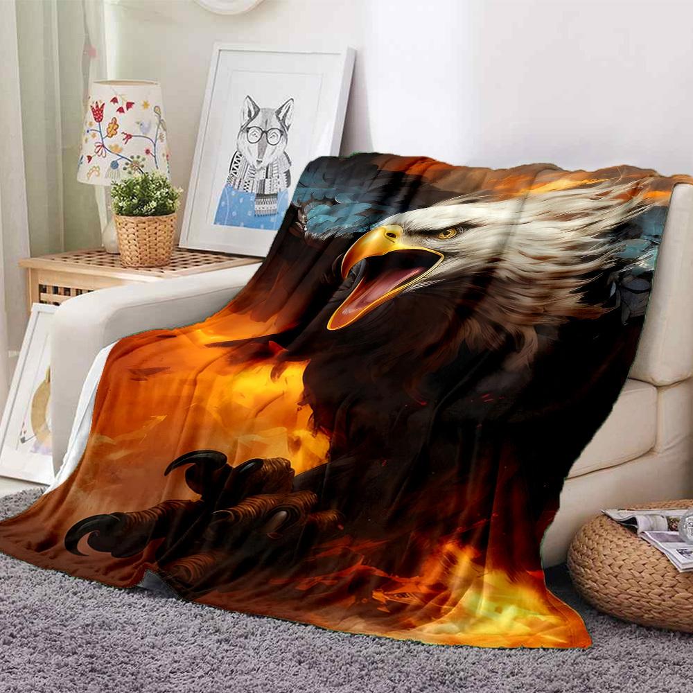 1pc Eagle, Fire Blanket Lightweight Blanket Throw Blanket For Sofa, Bed, Travel, Camping, Livingroom, Office, Couch, Chair yy251010050