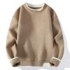 Autumn and Winter Men's Sweater Fashionable Simple Fake Two-piece Pullover Long-sleeved Top