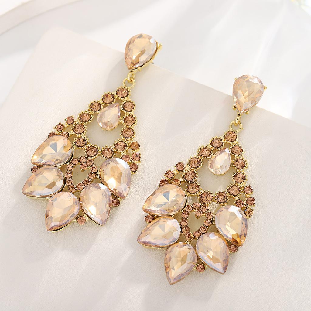 Alloy Geometric Statement Earrings For Women With Bold Design Fashion Jewelry