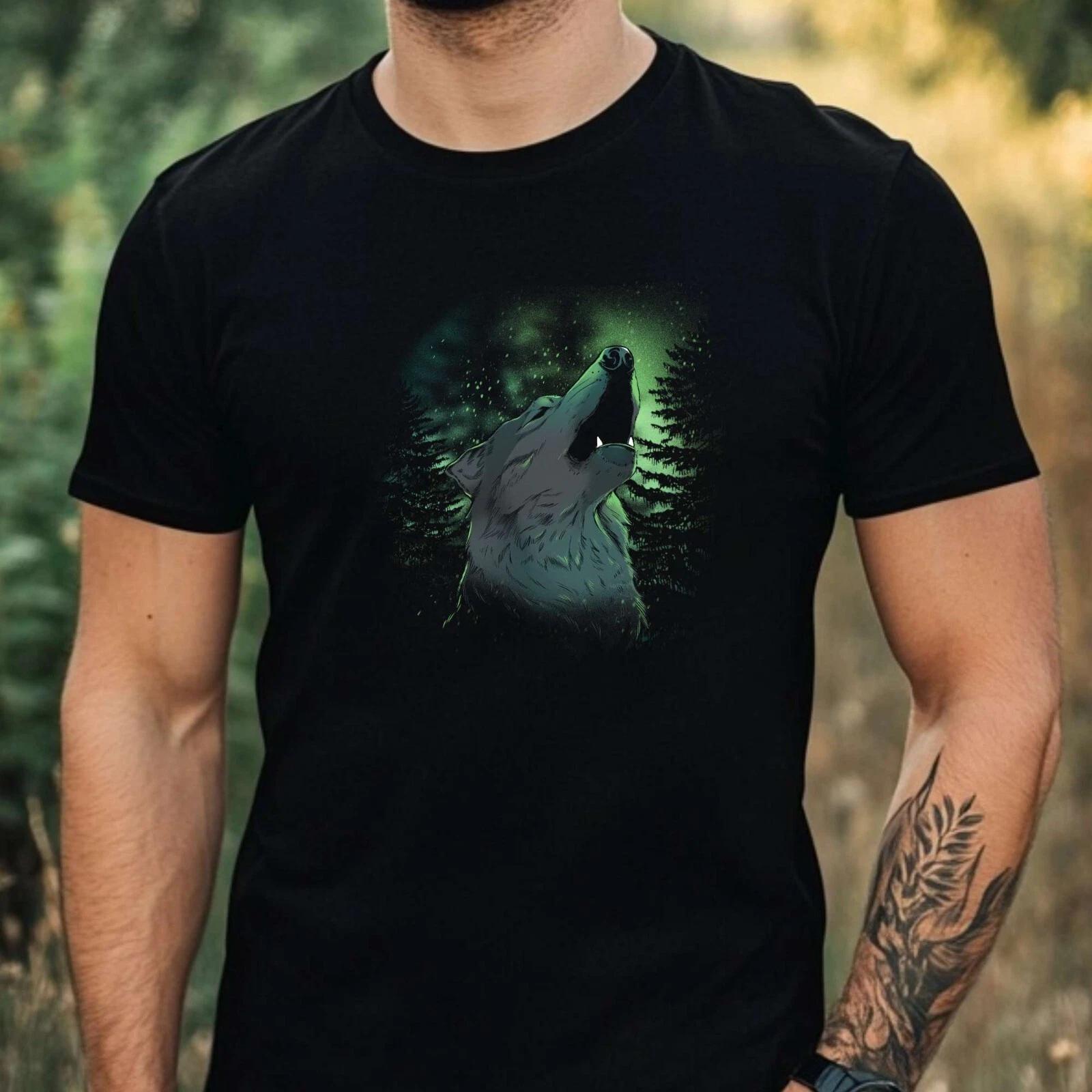 T-Shirt Herren Wald Motiv Baumwolle Größe XS bis 5XL XXXXL