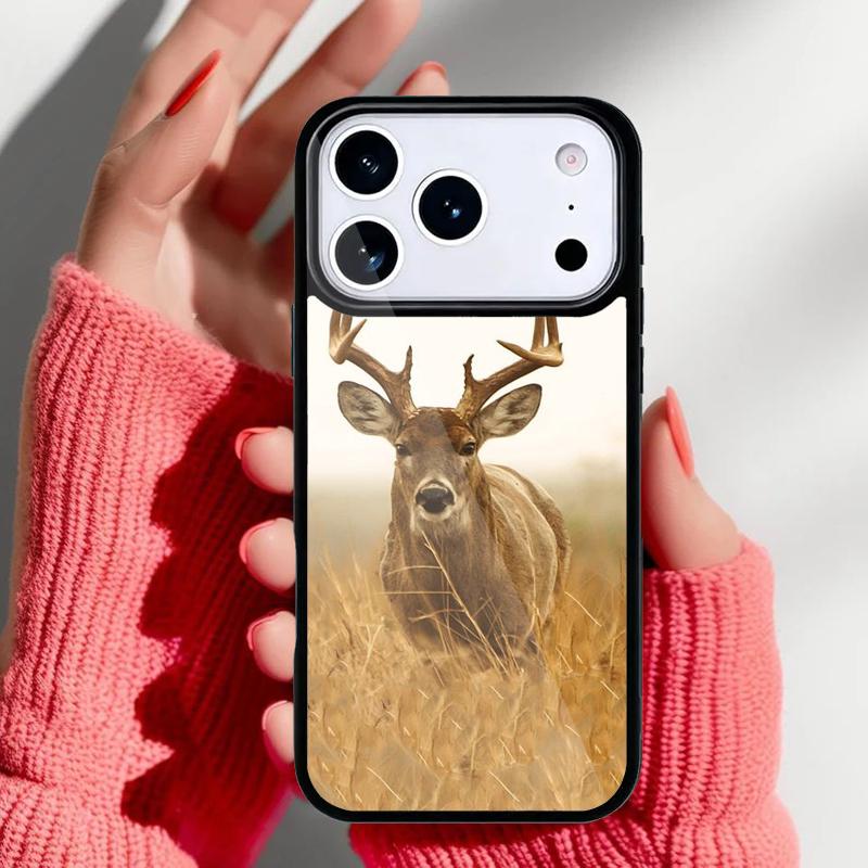 Animal Camo Deer Phone Case for iPhone 17 16 15 14 13 Pro Max Back Cover for 12 11 Pro Coque