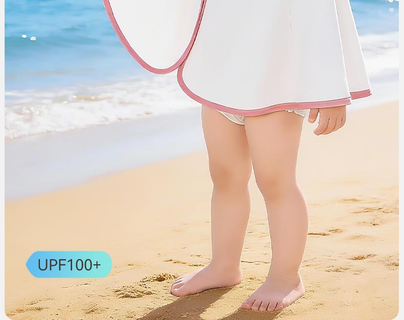 Sunscreen clothes for infants, young children, boys and girls, baby's small age cloak, UV ice silk, cool feeling cloak, summer thin version