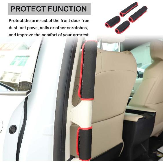 Auto Sicherheits Türgriffabdeckung Passend für Toyot@ Sienna 2021-2023 Auto Innen Türverkleidung Ziehgriff Zierleiste Abdeckung Hülse Schutz Türgriff Armlehnenabdeckung