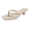 Fashion Summer Women Clip Toe Slippers Comfort Low Heel Slides Shoes Ladies Casual Dress Street Style Sandalis