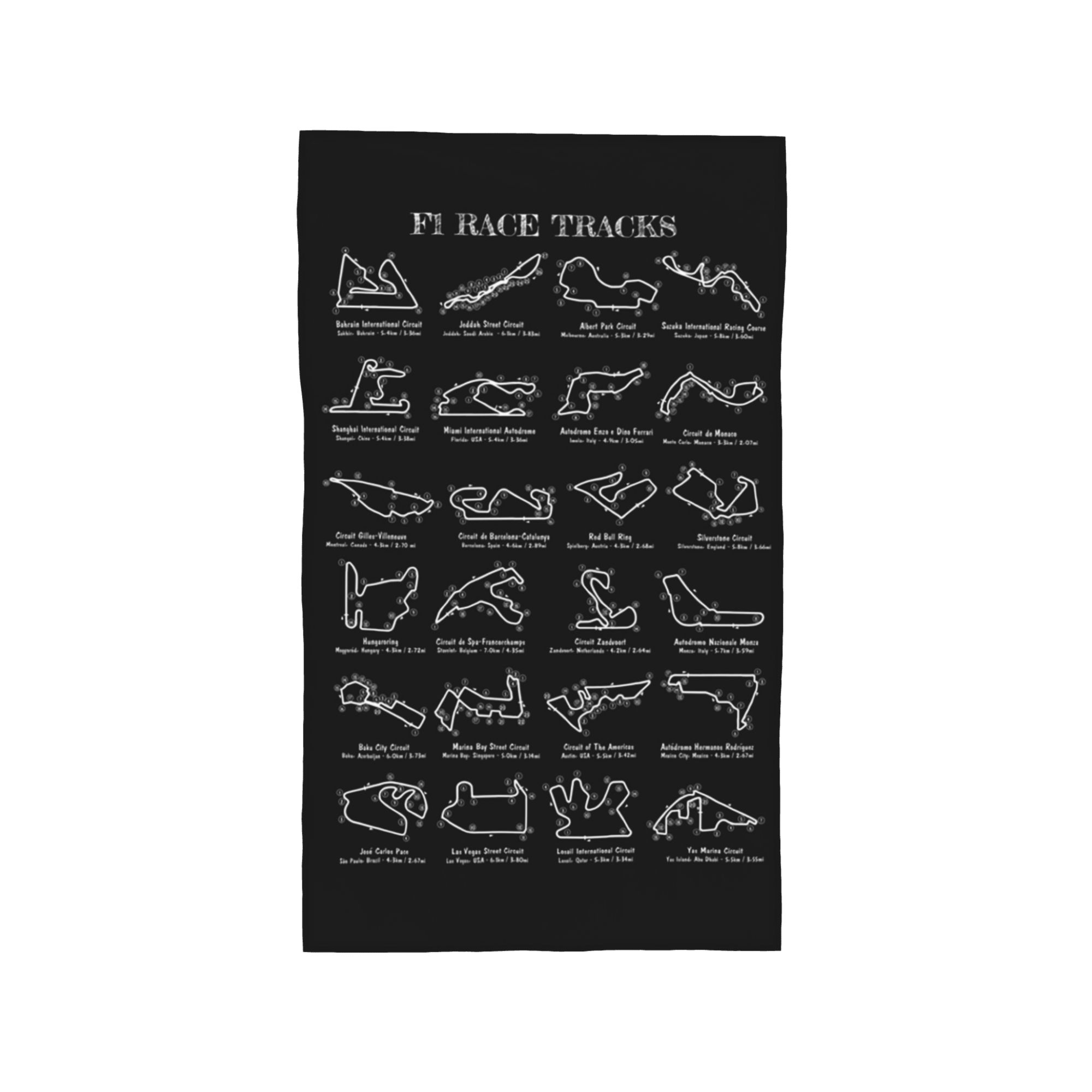 

F-1 Race Tracks Vertical Soft Face Towel Quick Dry Pool Bath Cotton Towels Absorbent Quick W30*H60(CM)