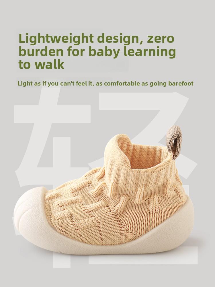 Spring Autumn New Baby Floor Socks Soft Sole Cold Insulation Non-Slip Solid Color Pre-Walker Shoes for Toddler Boys Girls