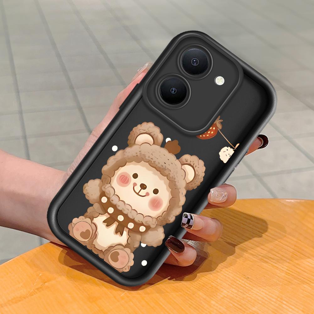 

Мягкий силиконовый квадратный чехол с рисунком лестницы для телефона, полное покрытие, противоударный защитный резиновый чехол для камеры для Vivo Vivo Y91I чёрный