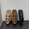 Autumn Retro Suede Light Mouth Mary Jane Shoes One-word Buckle Single Shoes Lazy Shoes Versatile Soft Sole Pointed Women's Shoes
