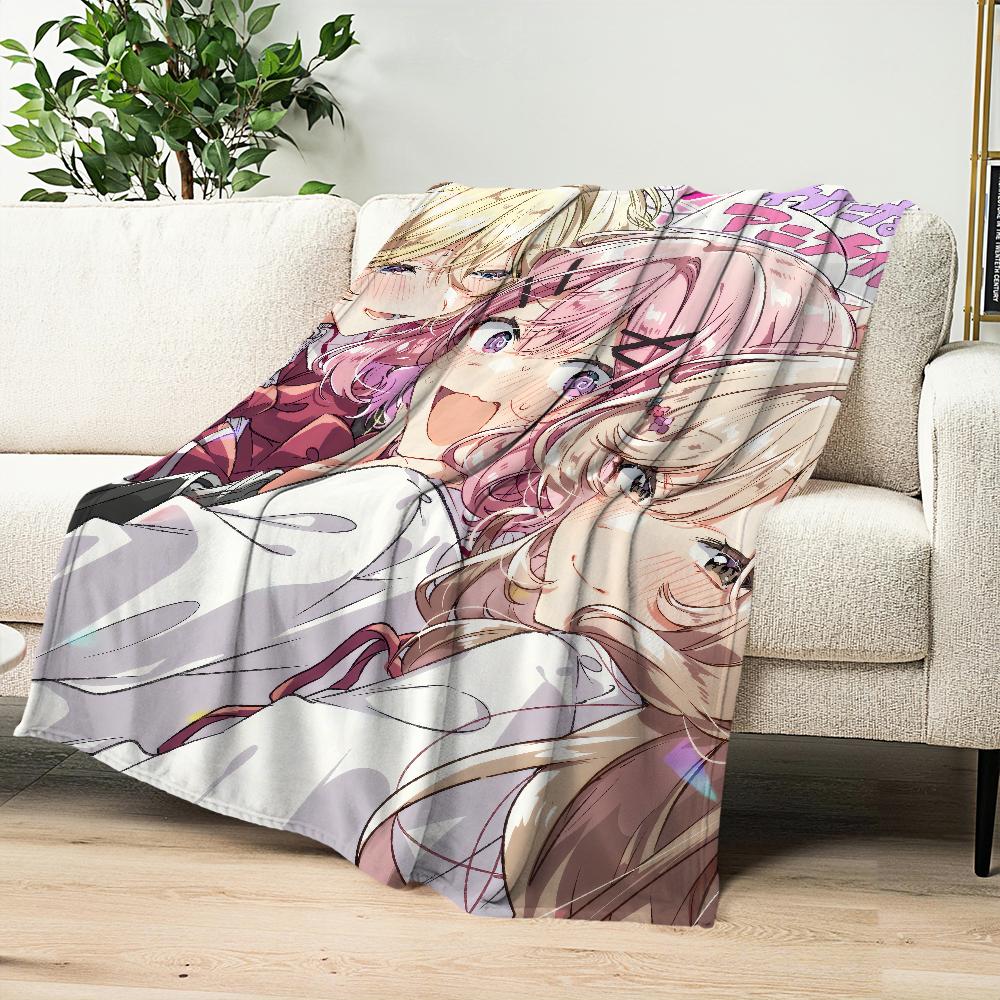 anime w-WataNare renako amaori Ajisai Sena Mai Oduka Flannel warm soft plush blanket for sofa living room bedroom travel gift