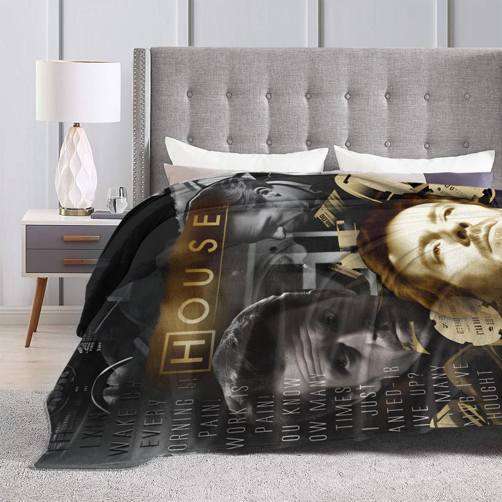 Doctor House Blanket Soft Fluffy Plush Throw Blanket For Students Couch Chair Sofa Bed Flannel Bedspread Bed Cover