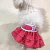 Skirt-style Checkered Style Female Dog Sanitary Pants, Leak-proof, Breathable Menstrual Pants, Anti-harassment Safety Pants