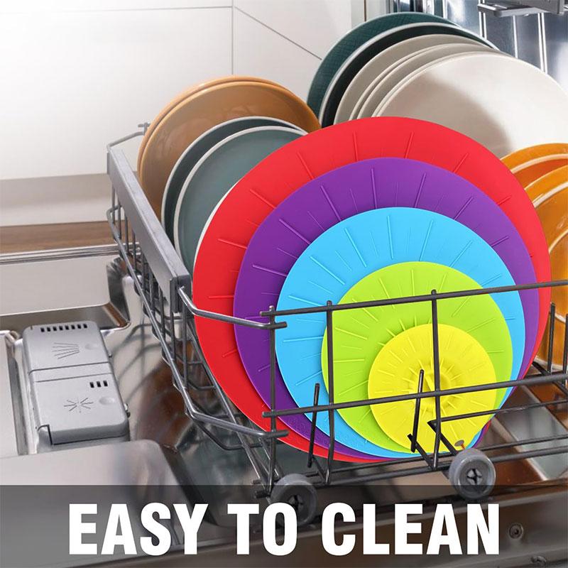 5 Stück Silikondeckel Hitzebeständig Mikrowellenabdeckung für Lebensmittel Silikon Stretchdeckel und Lebensmittelabdeckungen 5 Größen Wiederverwendbare Lebensmitteldeckel