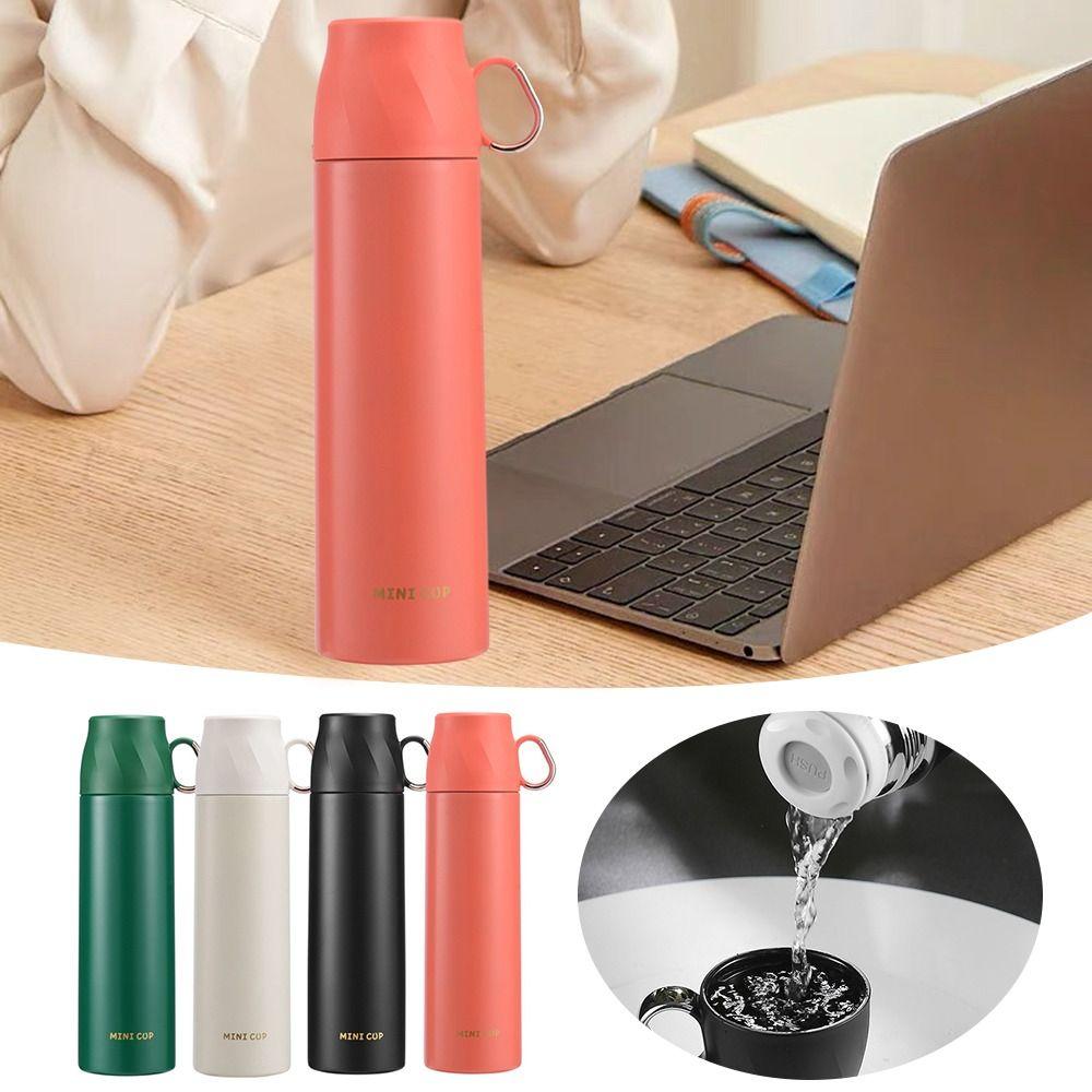 

Business Thermos Bottle Large Capacity Warm Mugs Portable Insulation Cup 350ml рожевий