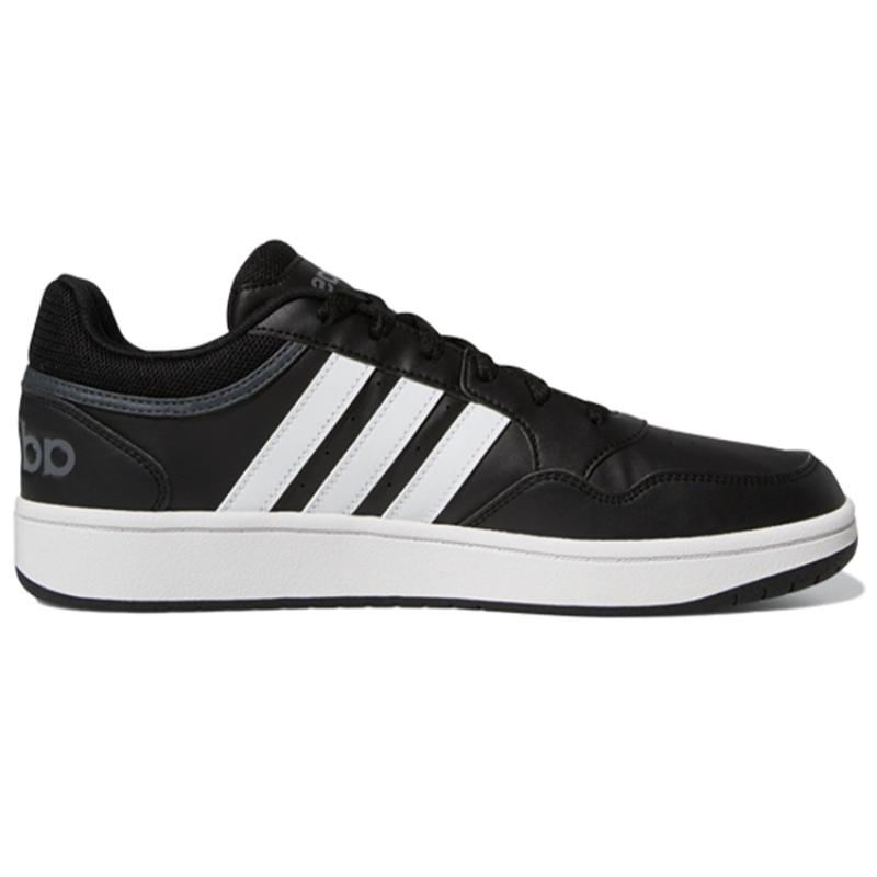 adidas Hoops 3.0 Low Schwarz Weiß gestreifte Sneaker GY5432