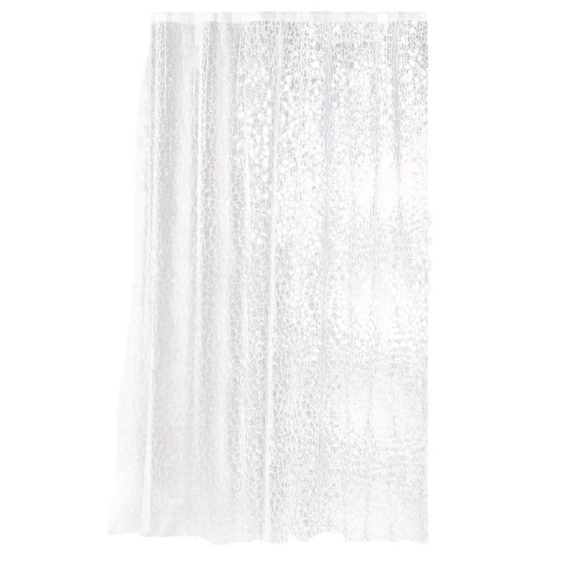 

Waterproof And Mould Proof Shower Curtain Plastic 3D Effect Semi Sheer Bathroom Shower Liner For Home And Hotel Use B