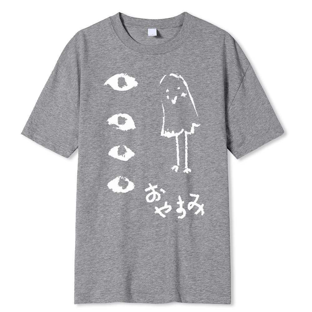 Oyasumi PunPun Modal Print T-Shirts Funny Anime Streetwear Camisetas Men Women Short-sleev Fashion T Shirt