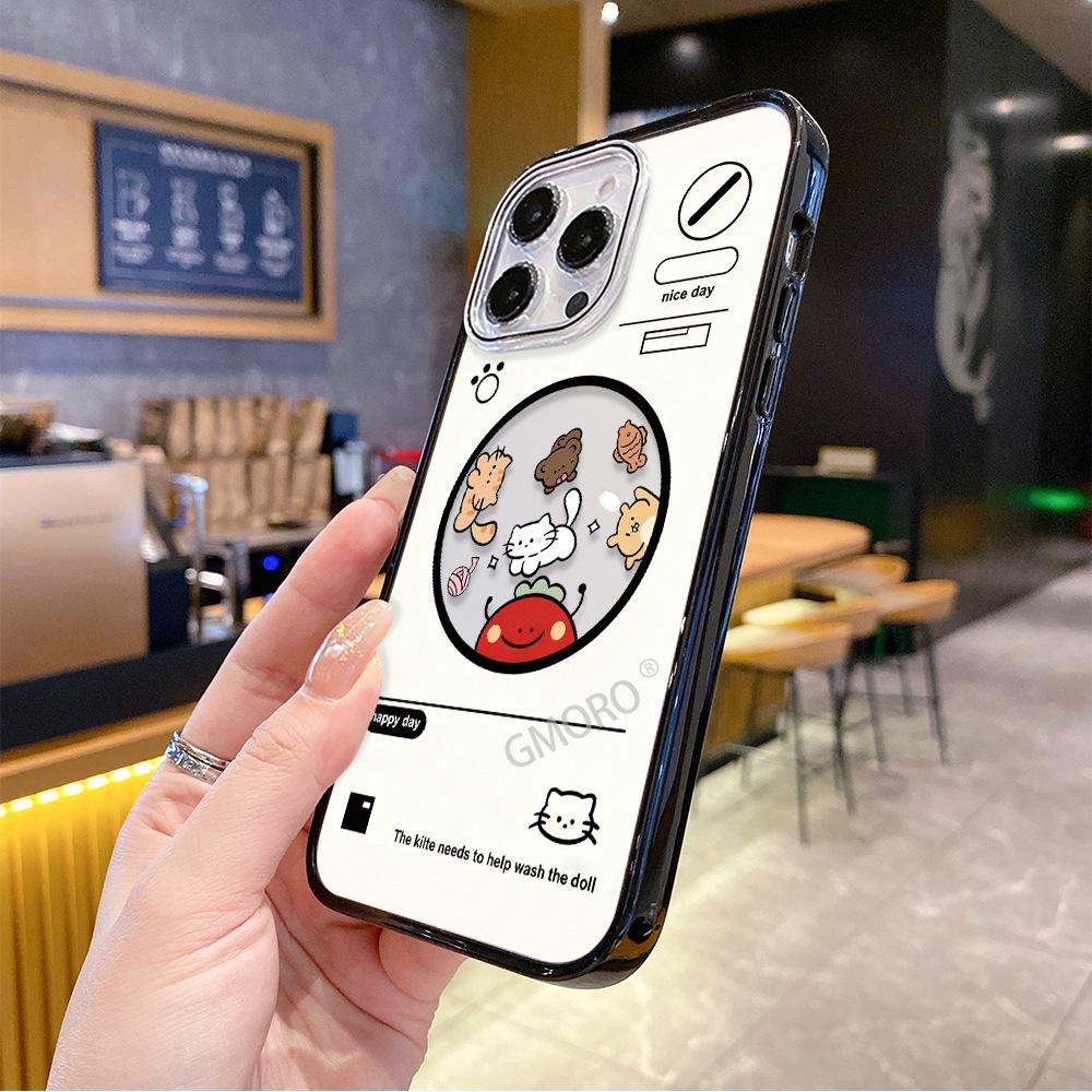 Summer cat painting apple 13 mobile phone case iphone16 magnetic attraction 15promax girls 17 advanced sense