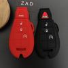 ZAD silicone rubber car key cover case skin shell protect holder set for jeep for Chrysler   Fobik for Dodge Ram 3button keyles Y6Y