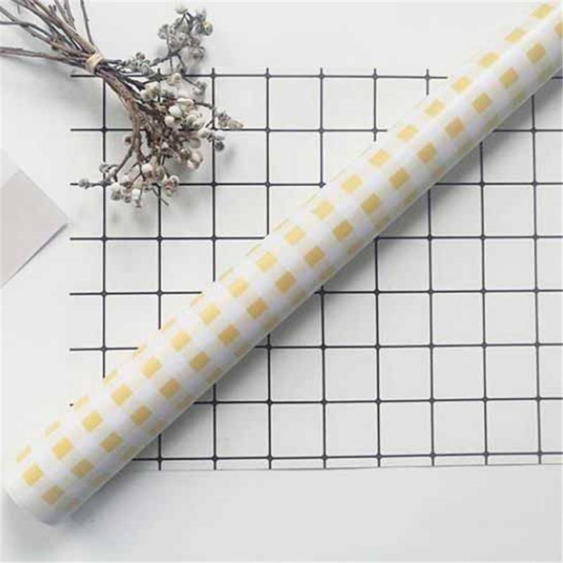 Self-adhesive Cartoon Stars Checkered Bedroom Wallpaper Wall Sticker PVC Desktop Wardrobe Furniture Decor Sticker