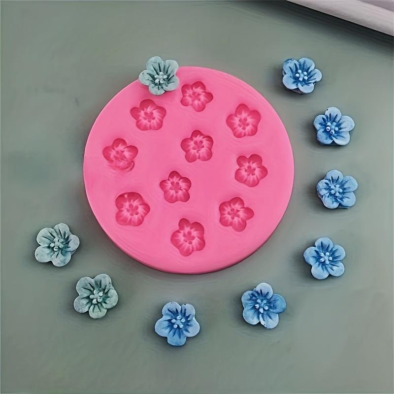Cherry Blossom Silicone Mold for Polymer Clay, Mini Sakura Pendant Resin Casting Tool, DIY Supplies, Cherry Silicone Mold