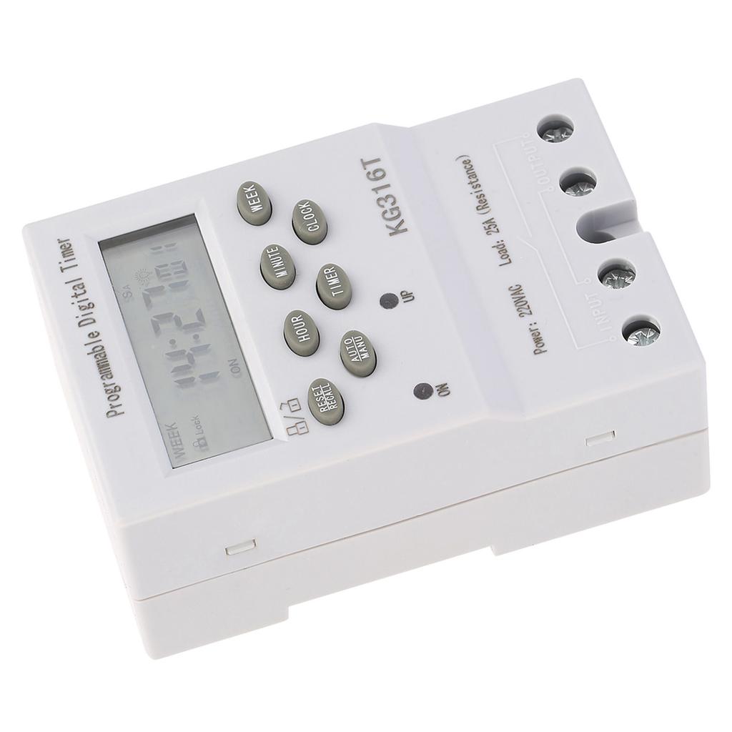 KG316T 220V Microcomputer Time Control Switch Programmable Automatic Digital Timer Switch