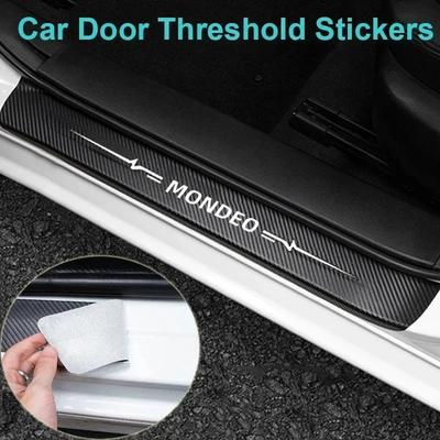 For Mondeo Logo Car Door Sill Protector Sticker Waterproof Anti Scratch Guard Plate Decal Auto Modification Accessories