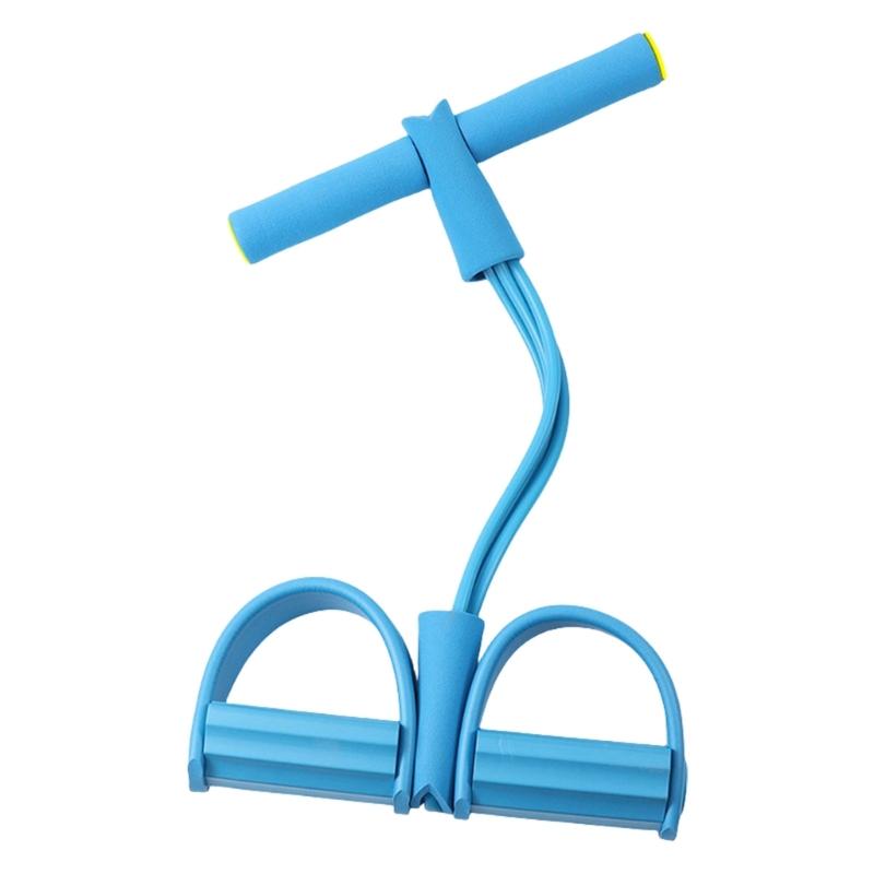 Multifunctional Tension Rope 4 Tube Design Gym Accessory Pedals Ankle Pullers for Training Leg Pulls Yoga Stretching