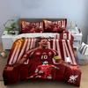 Rotes Fußball-Design mit Spieler Szoboszlai Bettwäsche-Set (1 Bettbezug, 2 Kissenbezüge, Bettdecke nicht enthalten) Sofas