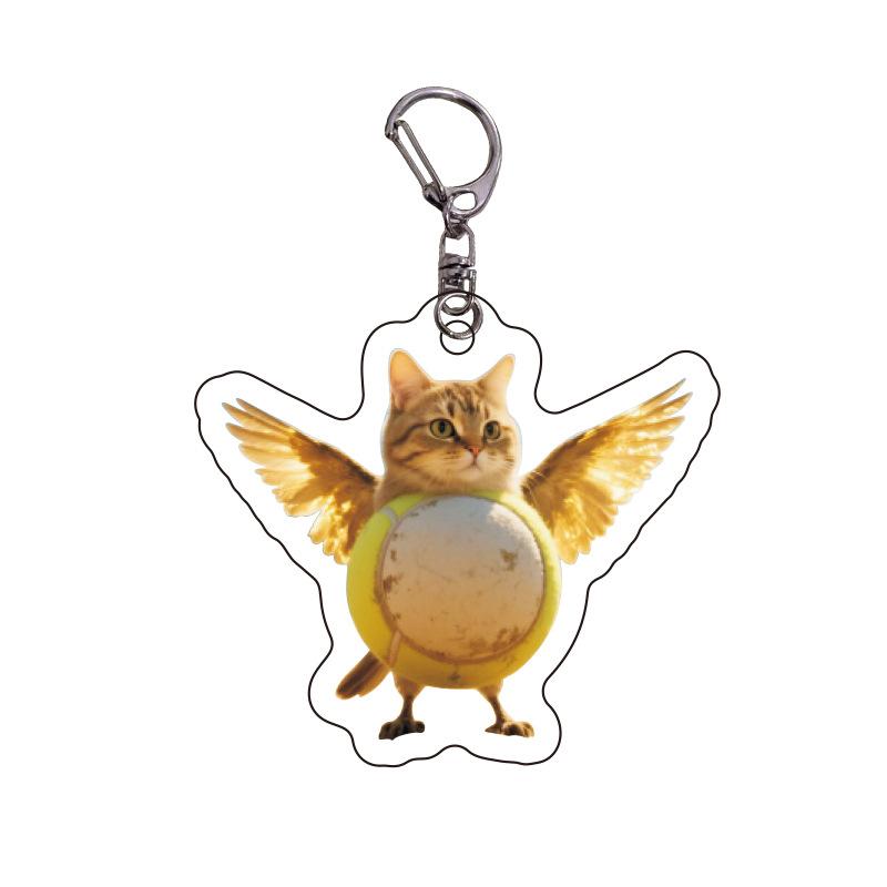 Playful Italian Brainrot Animals Keychains Acrylic Shark Keychain Meme Keyrings Fans Friends Gifts Phone Charms Backpack Pendants