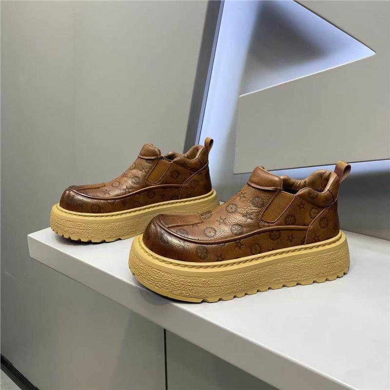 

Single cotton printed platform casual shoes jk 38
