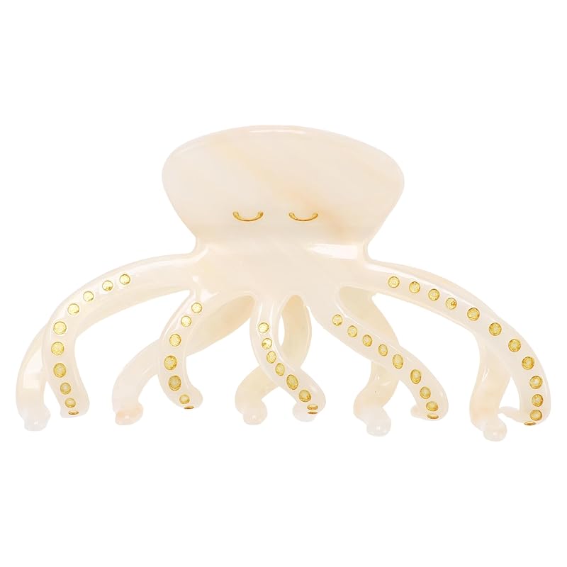 VOCOSTE Octopus Claw Clip, Acetate Hair Clips, Large Hair Barrette, Funny Claw Clips for Women, Blue