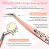 Handmade Scrapbooking Tweezers with Bent Tip 13cm Stainless Steel Tweezers For Sticker Placement Journaling Decoration
