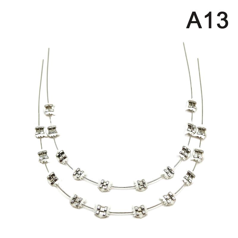 2Pcs Cartoon Cat Dental Metal Braces Archwire Without Hooks Metal Bracket And Ligature Ties Colorful Temporary Tooth Decoration