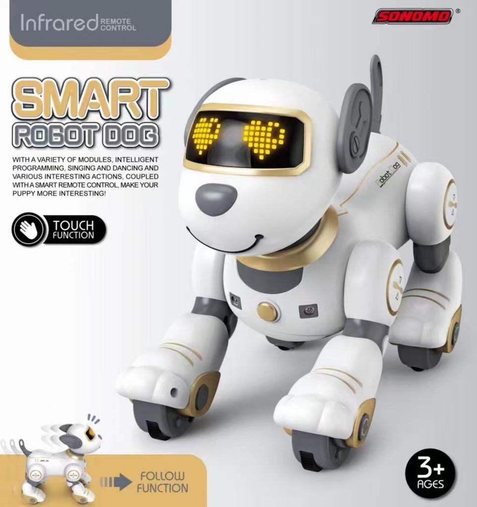 Intelligentes Roboter-Hundespielzeug für Kinder, niedlicher Hund, kann sich bewegen und tanzen, elektronisches Hunde-Haustier-Begleiter-Roboterspielzeug