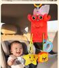 Crab Tissue Box Baby Stroller Pendant & Pull-Along Rattle Toy Safety Seat