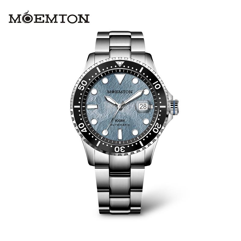 MOEMTON automatic mechanical man watches Sapphire glass luminous 100-meter water-resistant diving watches for man
