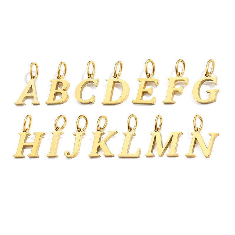 New 26-Letter Initial Pendant Bracelet & Necklace for Couples - DIY English Name Jewelry