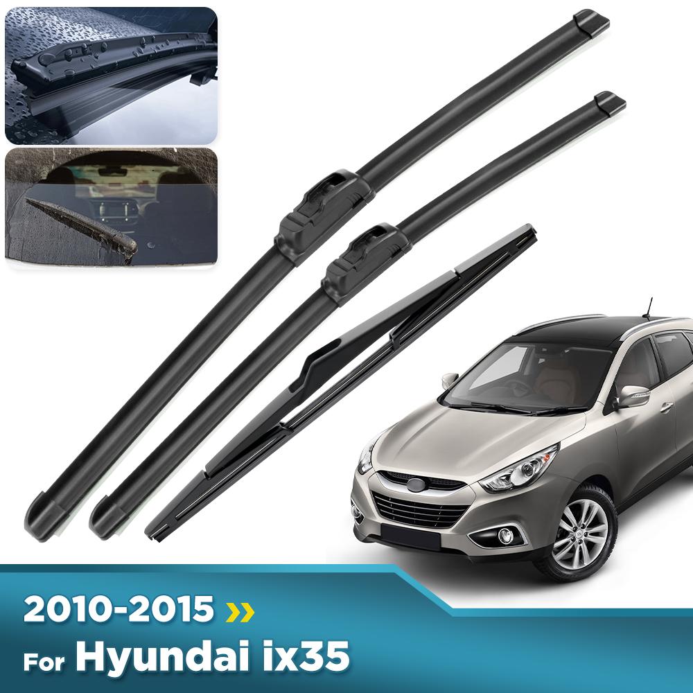 For Hyundai ix35 LM 2010-2015 2011 2012 2013 2014 Wiper Front&Rear Wiper Blades Windshield Windscreen Window Brushes 24"+16"+12