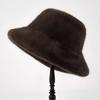 Women Winter Hat Thick Fuzzy Plush Faux Fur Heat Retention Windproof Fisherman Hat Short