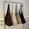 Stylish Street Fashion Nylon Tote Bag Big Size Car Line Detail Vertical Square Shape Magnetic Buckle Zippered Inner Pocket Soft Shoulderbag