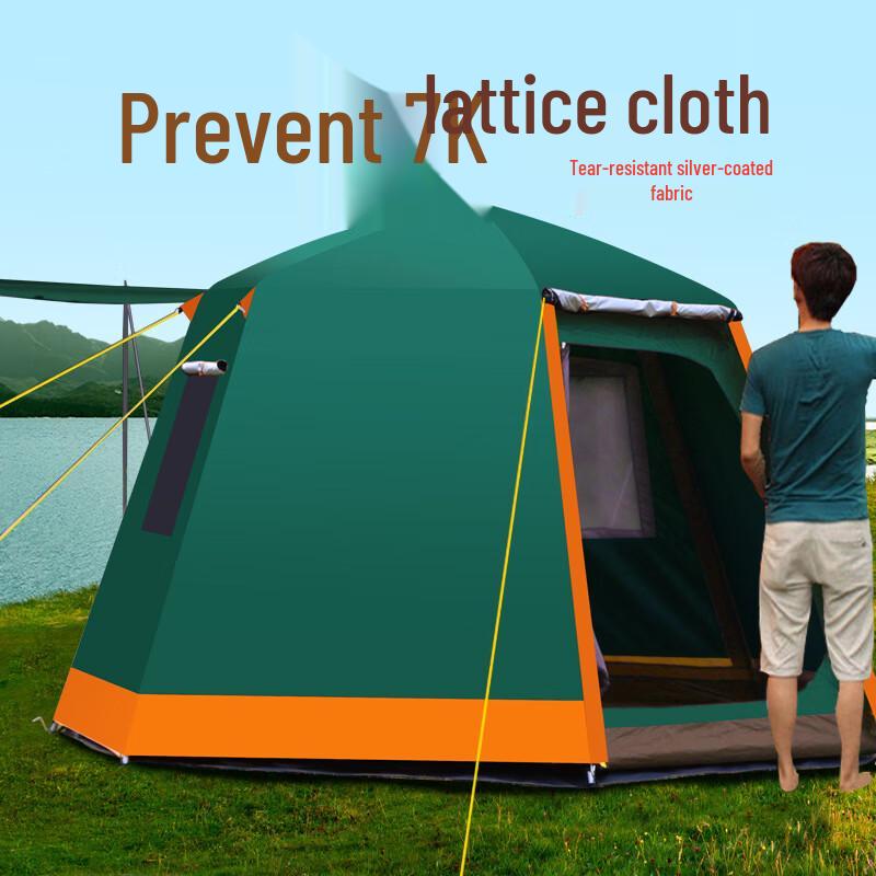 OEING Automatic Double-Layer Pop-Up Camping Tent 3-4 Person