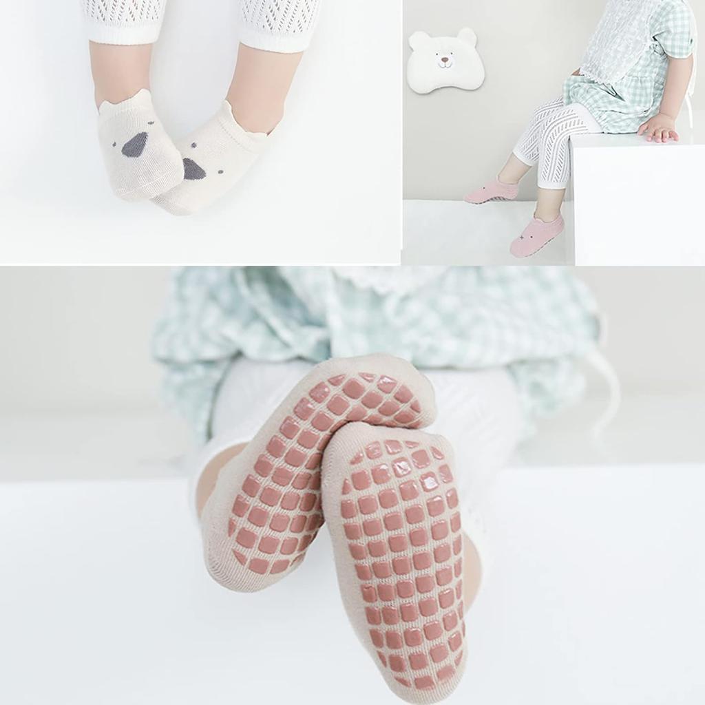 5 Pair Baby Anti-Slip Ankle Socks Cute Cartoon Grips Socks for Infants Toddler Boys Girls New Born Baby Items Socks