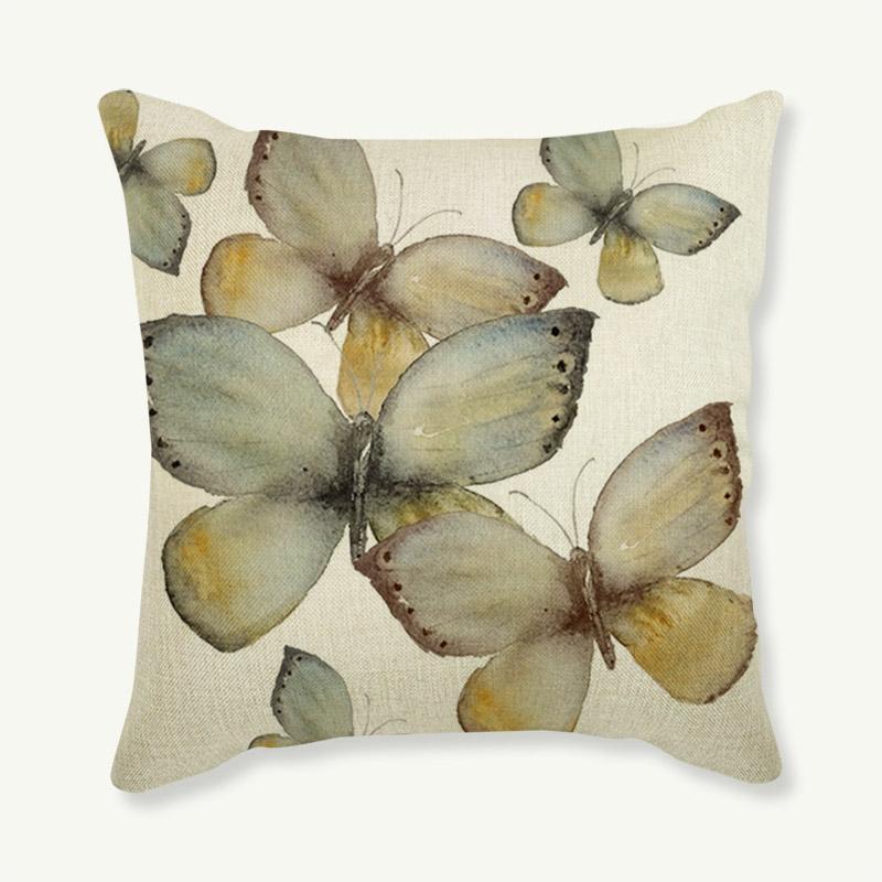 

Toco Toucan Bird Pink Parrot Seagull Sofa Cushion Cotton Linen Butterfly Pattern Outdoor Pillows for Backyard Chair Throw Pillow 45x45cm 18x18in