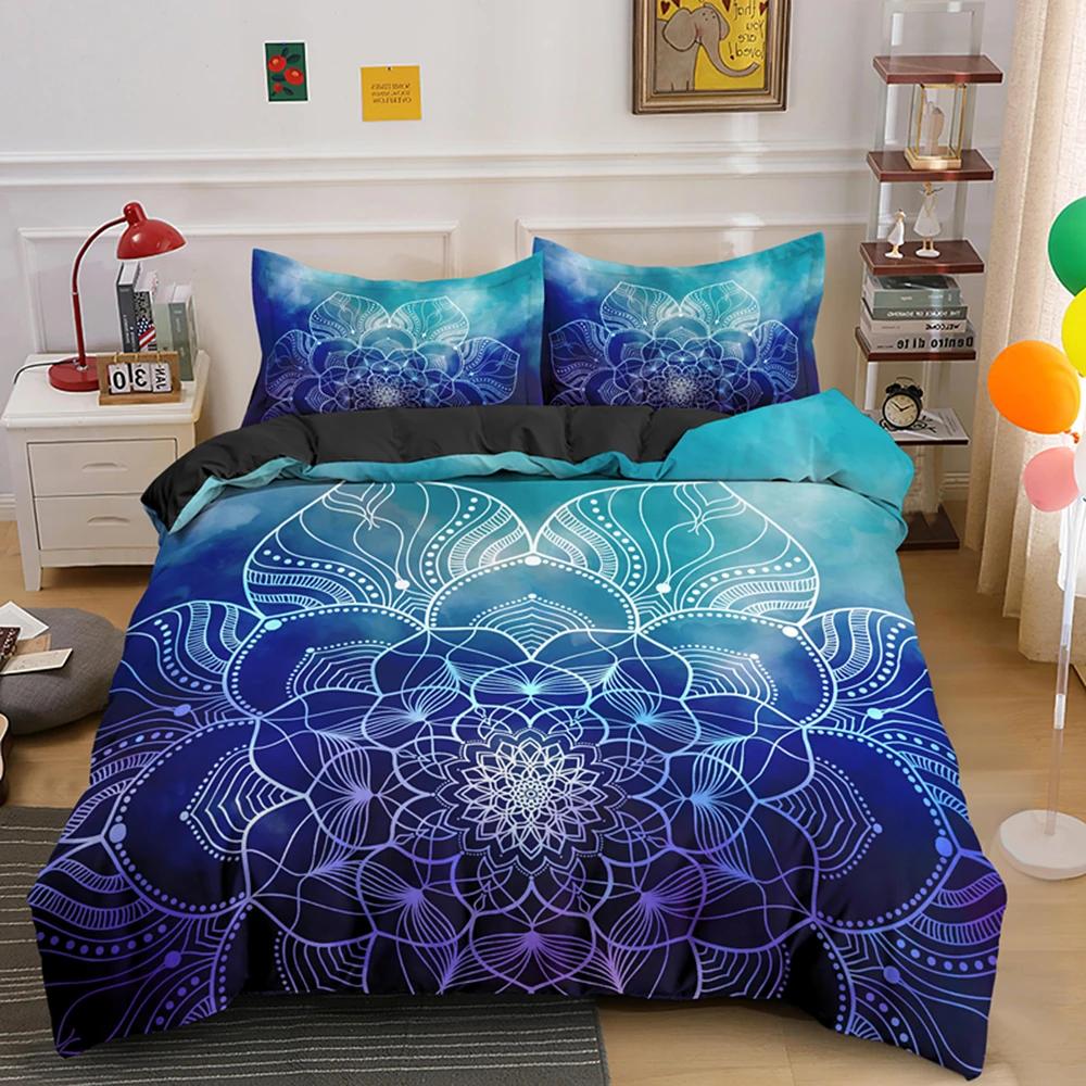 Psychedelic Boho Luxury Bedding Set 3PCS with Pillowcase King Duvet Cover Queen 2/3pcs Polyester Comforter Cover Home Textile