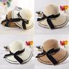 Fashionable Korean Style Large Bow Sun Hat For Women Summer Beach Hat With Wide Brim