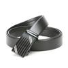 Men'S Automatic Buckle Iron Buckle Hemming Lychee Pattern Black Belt Middle-Aged And Young Business Belt