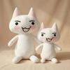Inoue Toro Stuffed Cat Cushion With Short Plush Material For Bed And Sofa Use